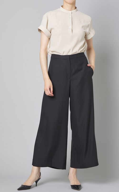 ワイドクロップドパンツ