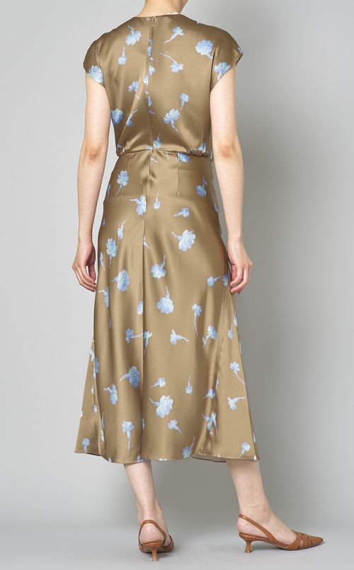 フラワープリントロングワンピース