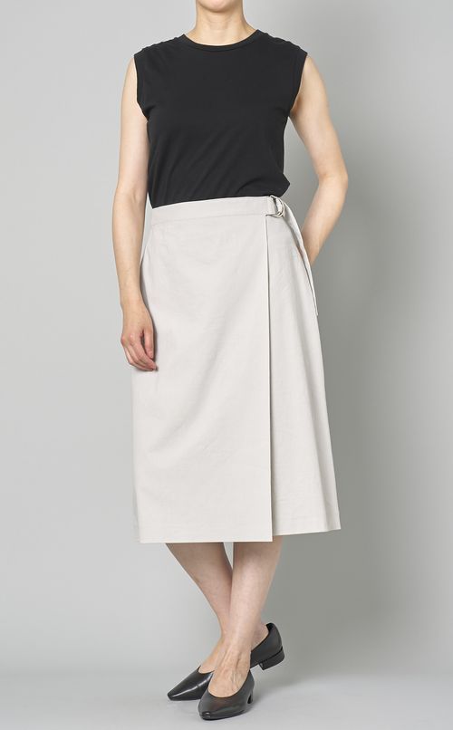 リネンミックスラップスカート