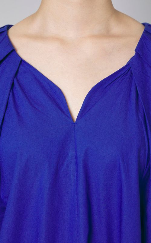 コットンタックコクーンワンピース