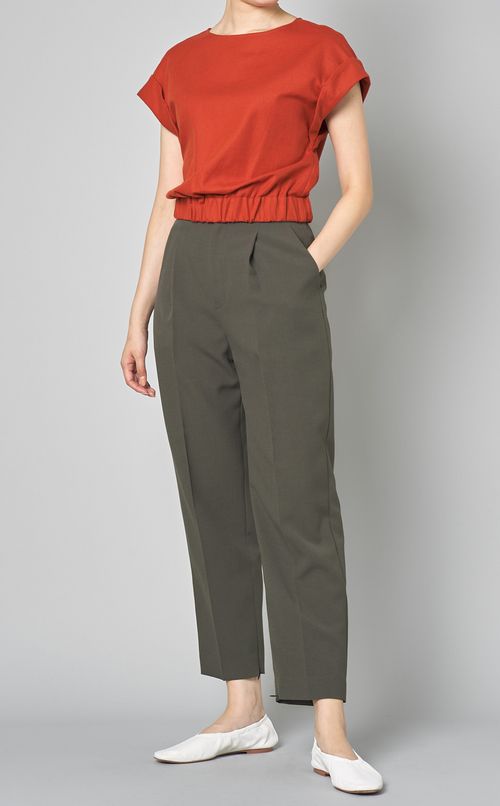 コットンリネンショートトップス