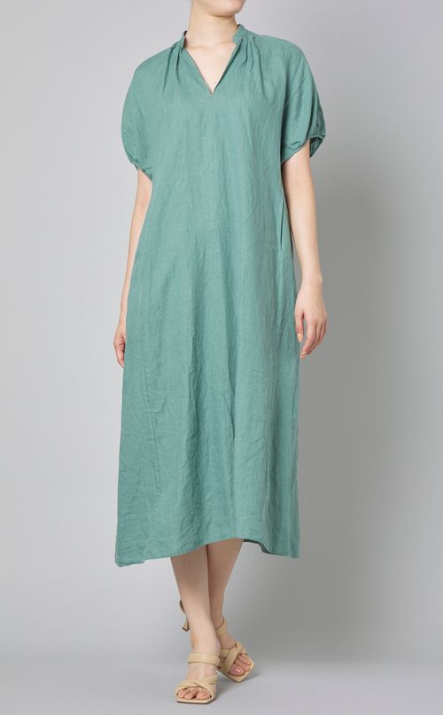 リネンバルーンスリーブワンピース