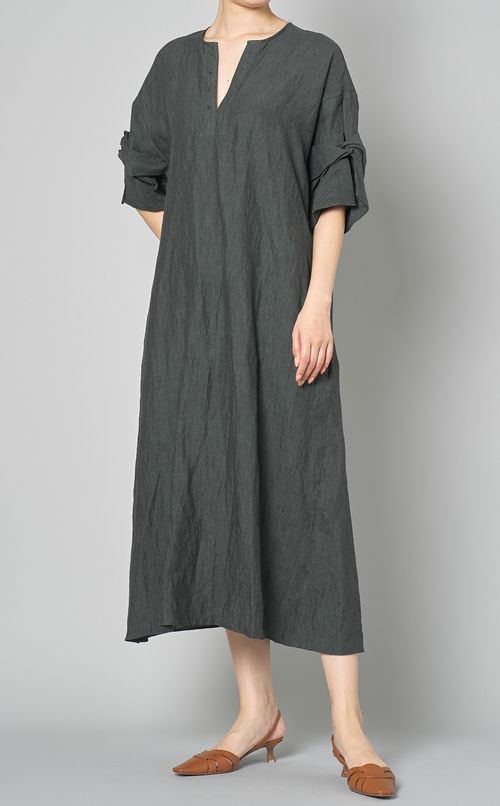 リネンツイストスリーブワンピース