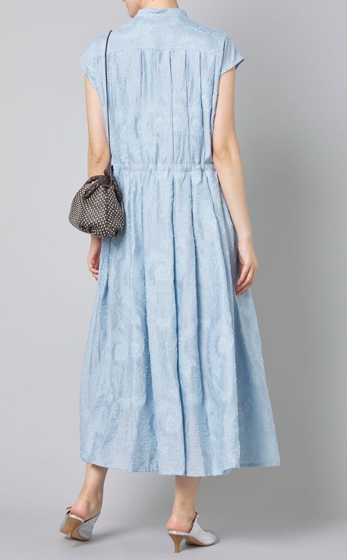 ペイズリージャガードタックワンピース