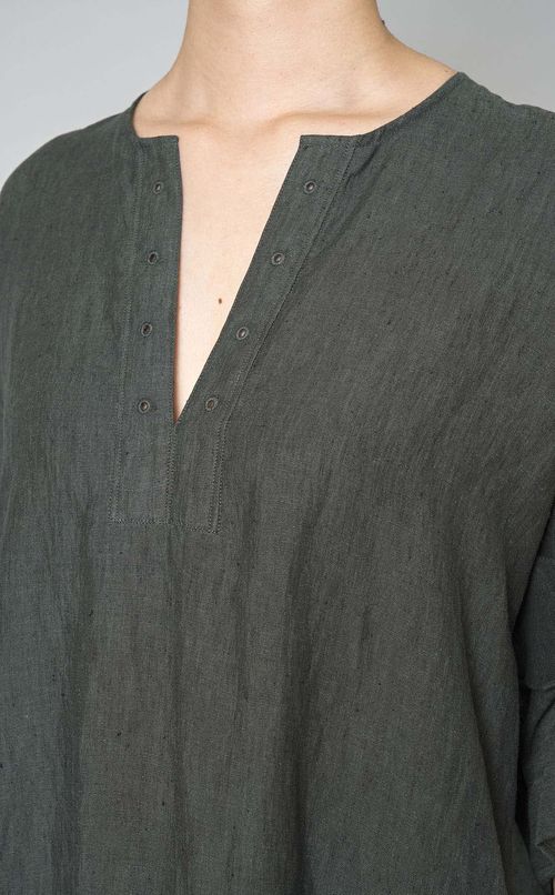 リネンツイストスリーブワンピース