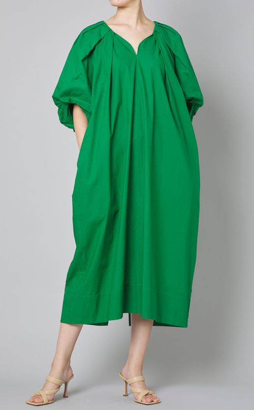 コットンタックコクーンワンピース