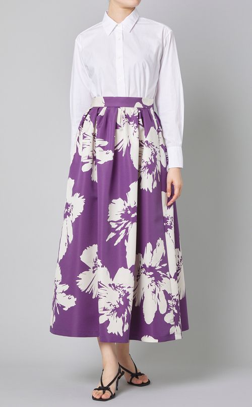 フラワープリントマキシスカート