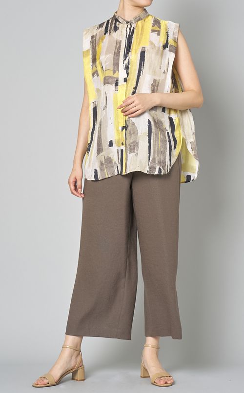 アシンメトリーベルテッドワイドパンツ