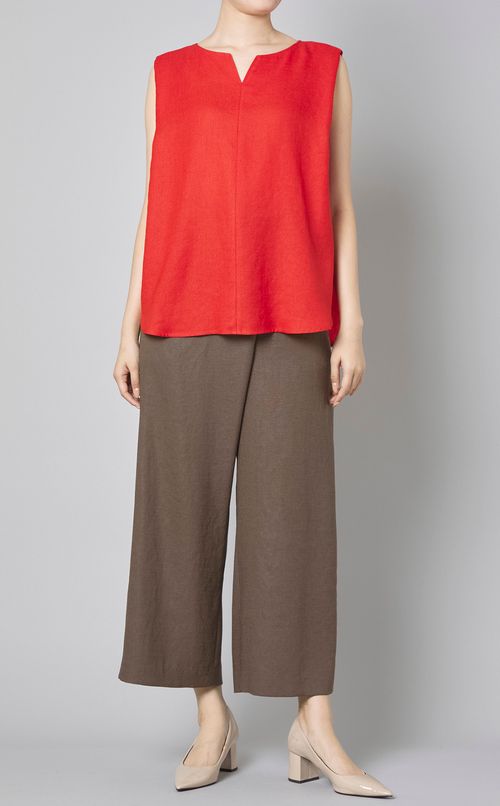 アシンメトリーベルテッドワイドパンツ