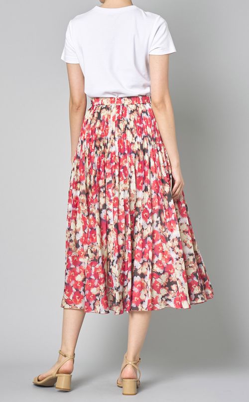 フラワープリントプリーツスカート