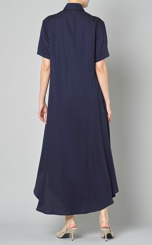 フロントフリルシャツワンピース