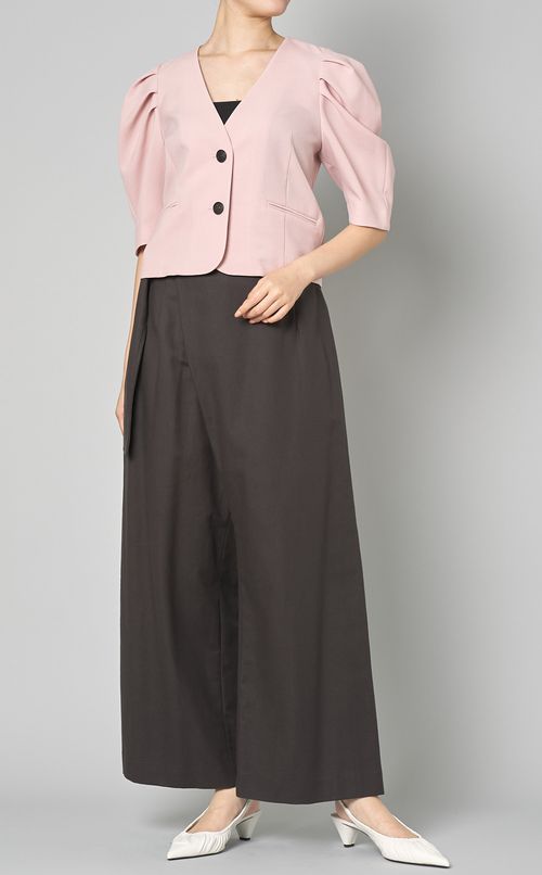 コットンリネンラップパンツ