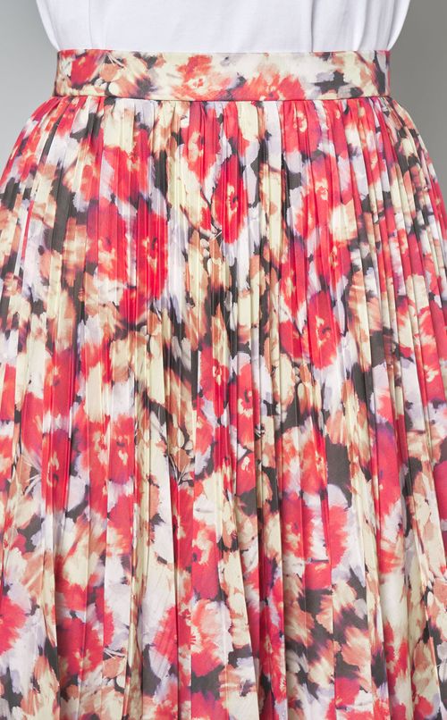 フラワープリントプリーツスカート