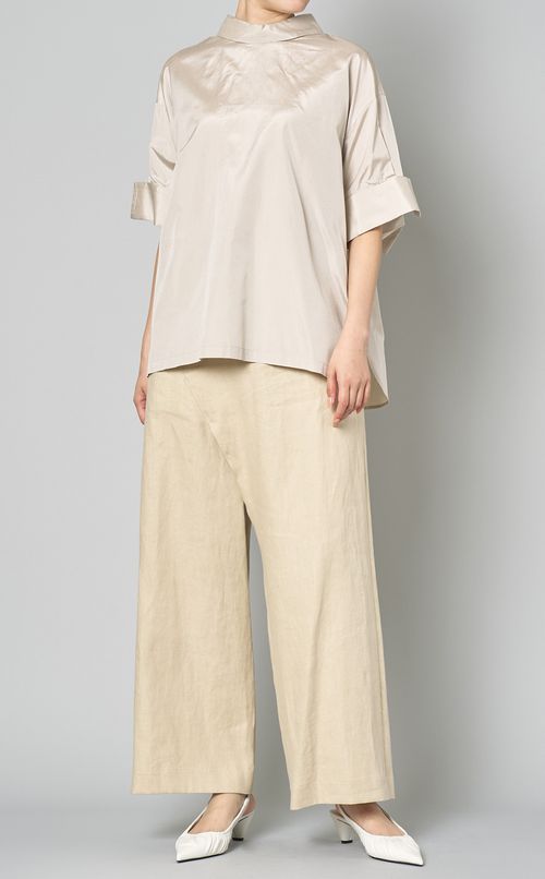 ダブルカフショートスリーブブラウス