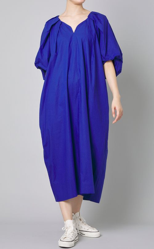 コットンタックコクーンワンピース