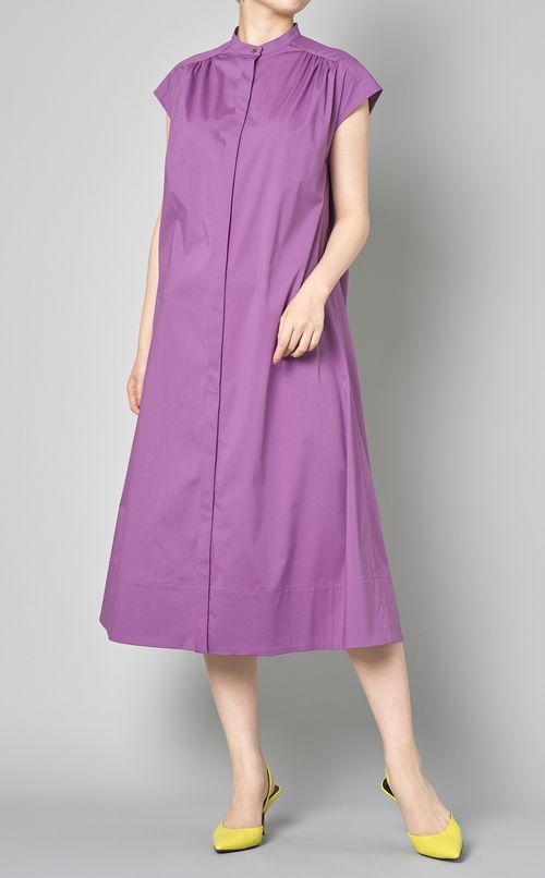 バンドカラーシャツワンピース