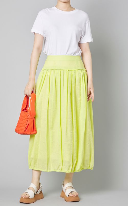 ドローストリングバルーンロングスカート