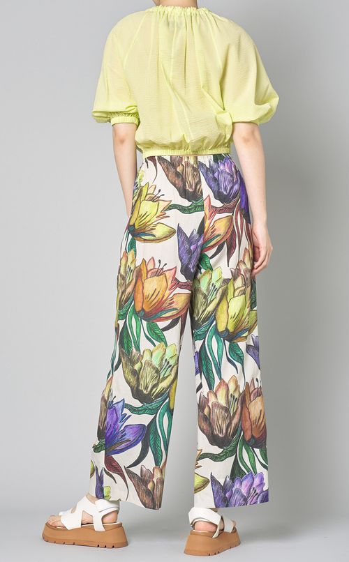 バルーンスリーブクロップドブラウス