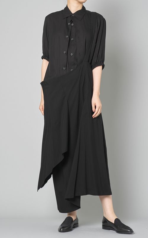 ワンショルダーミディスカート