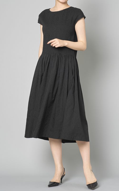 フレンチスリーブシャーリングワンピース