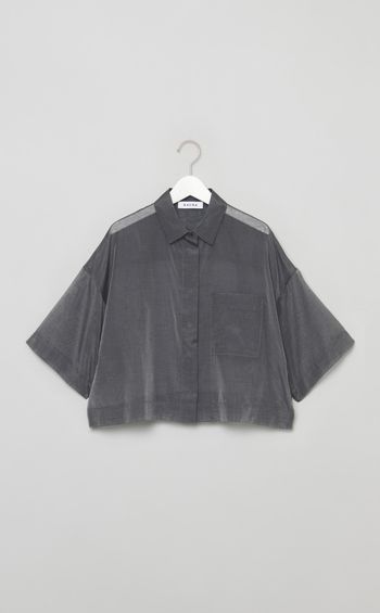 シルクコットンシアーシャツ