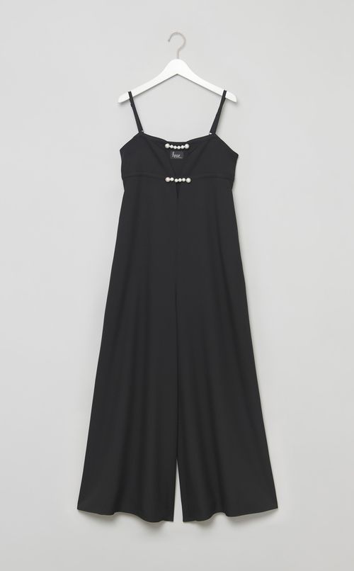 パール付ワイドパンツコンビネゾン