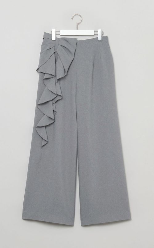 《手洗い可》ラッフルリボンワイドパンツ