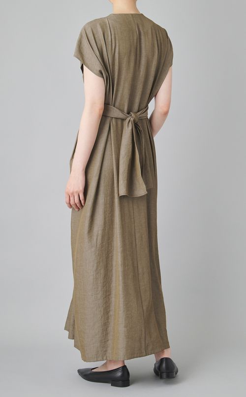 ノットパネルロングワンピース