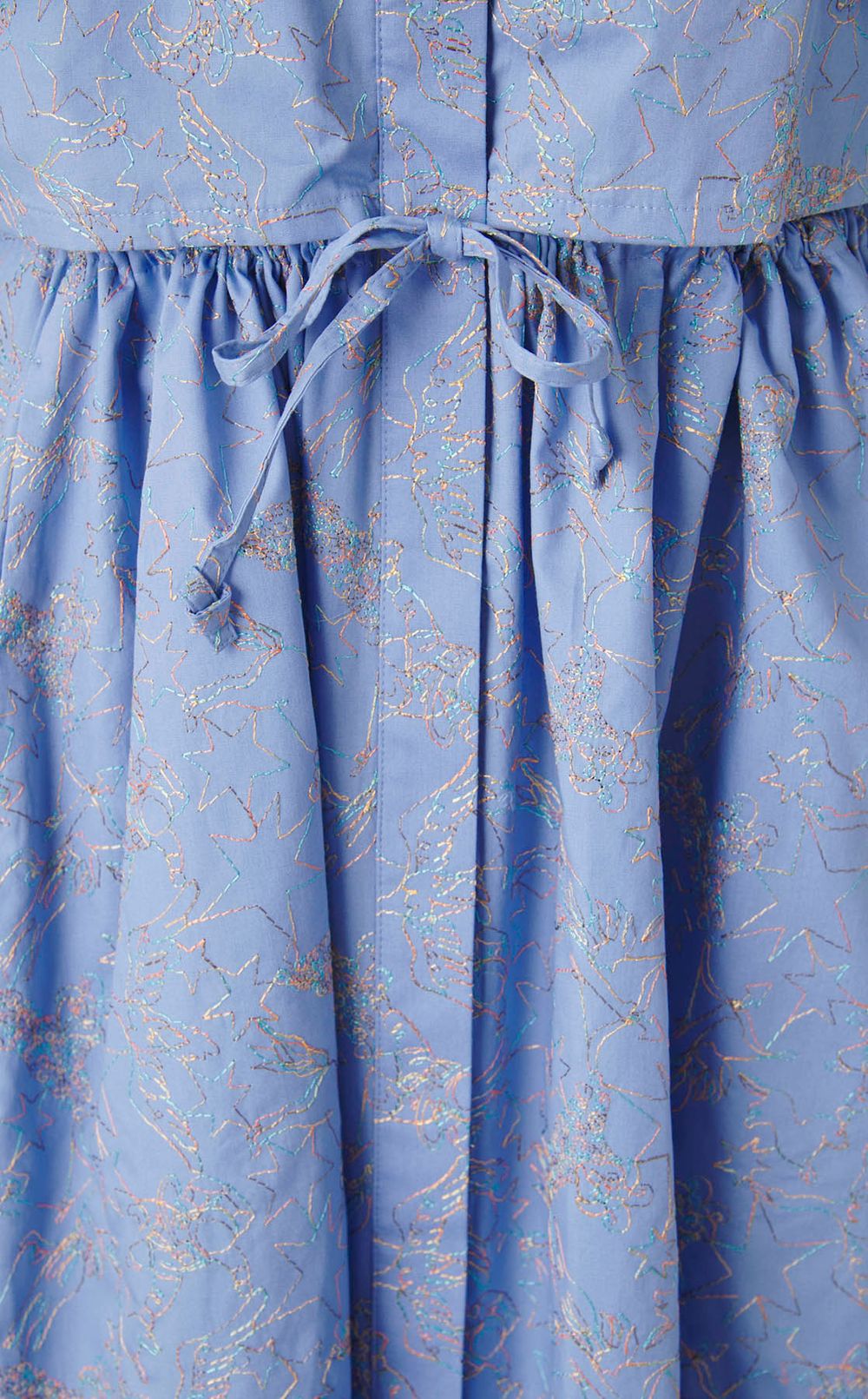 コットンプリントハーフスリーブワンピース