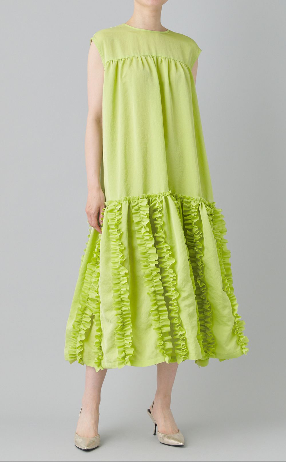 ギャザーボリュームワンピース