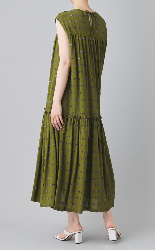 カットジャガードティアードワンピース