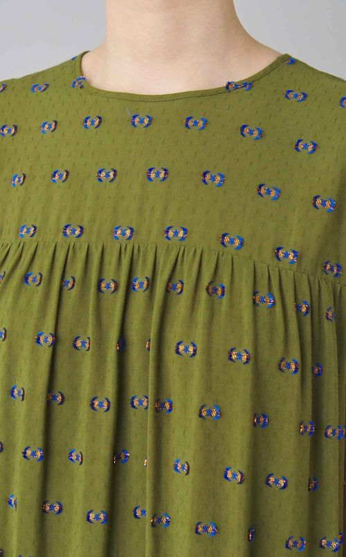 カットジャガードティアードワンピース