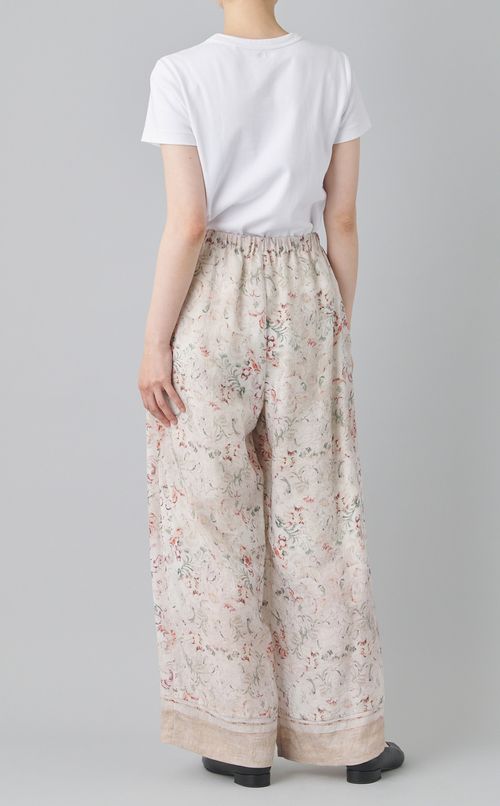フラワープリントパンツ