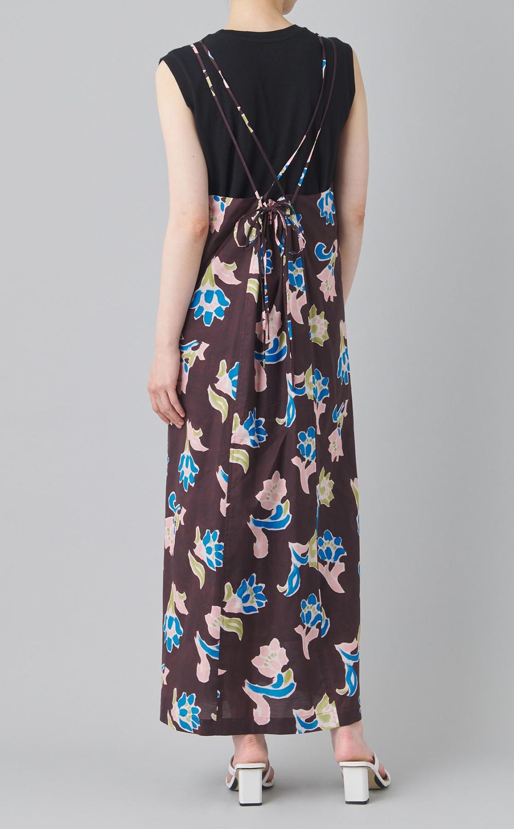 フラワープリントキャミソールワンピース