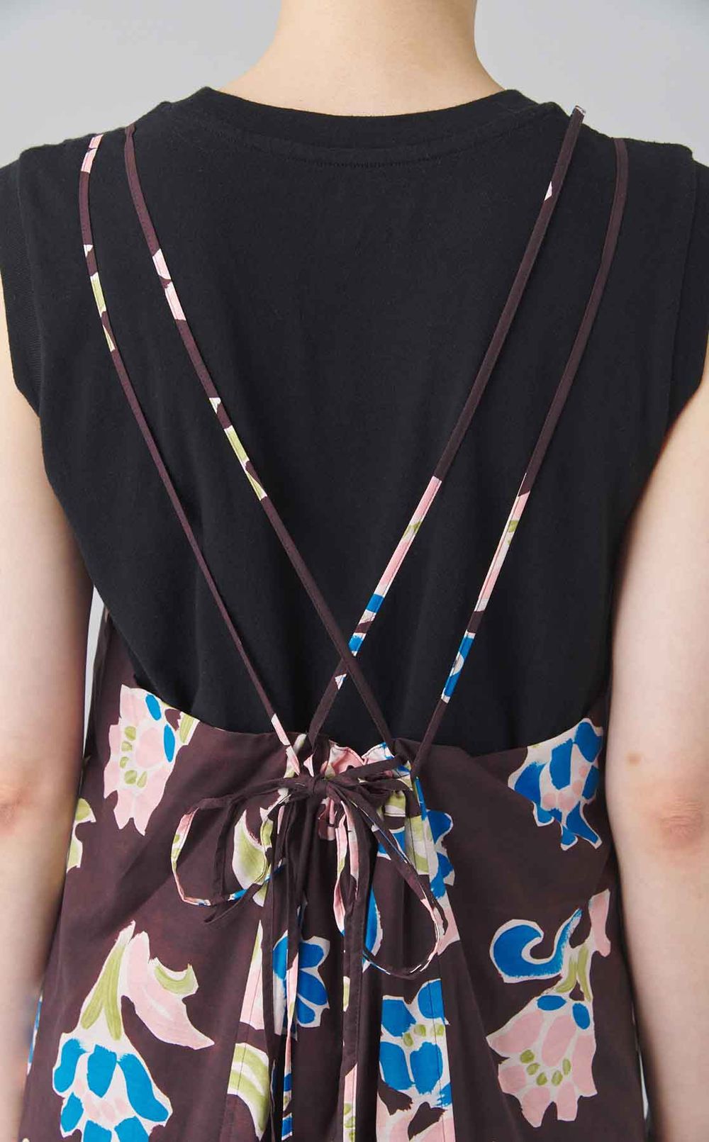 フラワープリントキャミソールワンピース