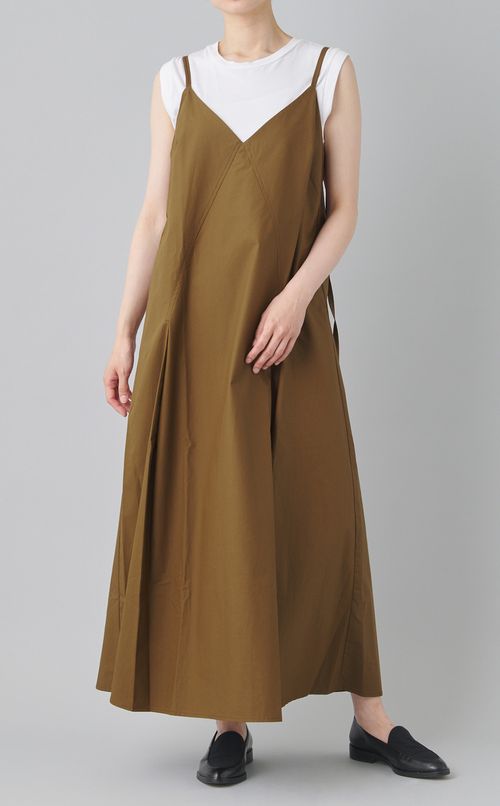 コットンVスリップワンピース