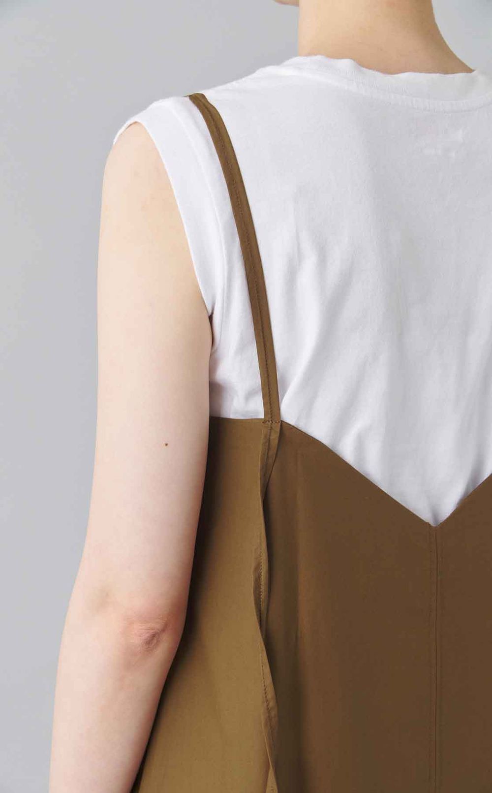 コットンVスリップワンピース