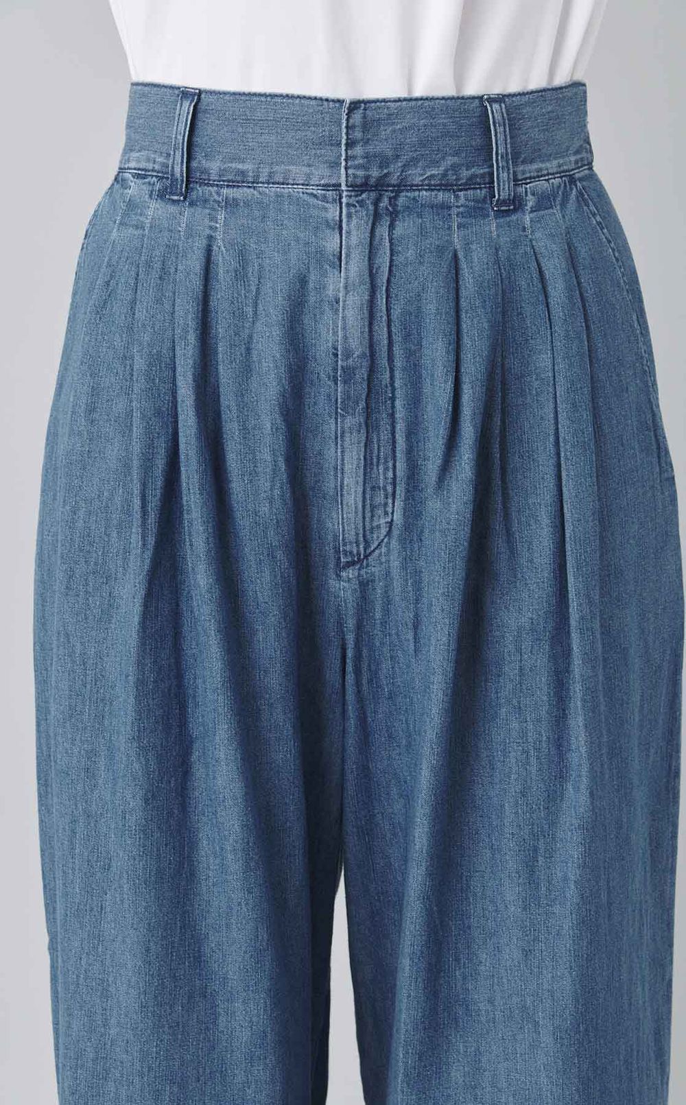 ライトデニムワイドパンツ