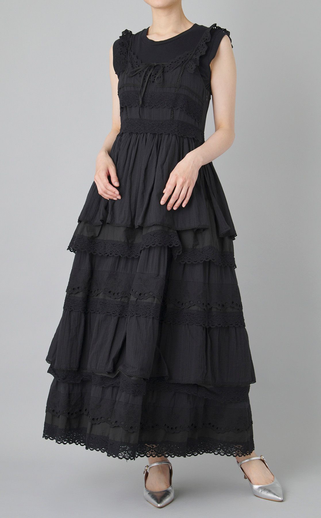 MAISON SPECIAL マルチドッキングレースワンピース Multi Fabric Docking Lace Dress/マルチドッキングレース
