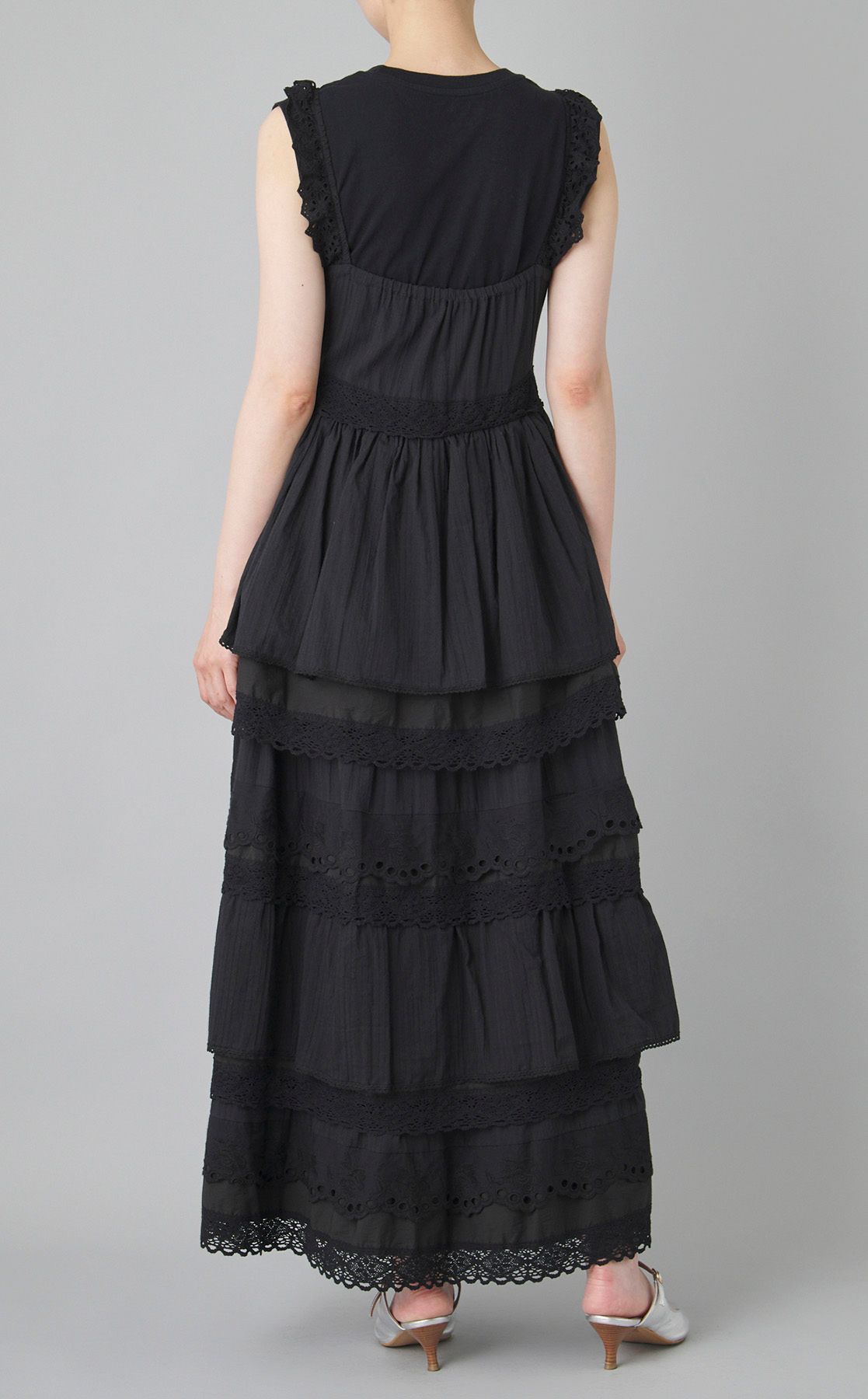 マルチドッキングレースワンピース　maisonspecial Multi Fabric Docking Lace Dress/マルチドッキングレース