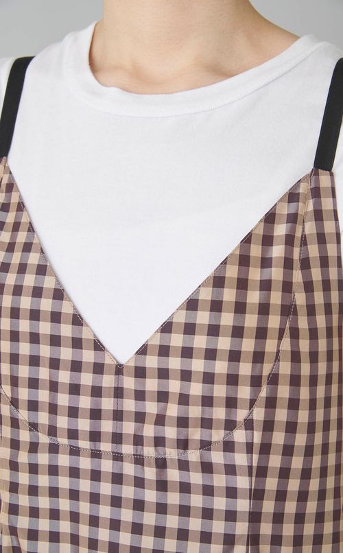 ティアードノースリーブワンピース