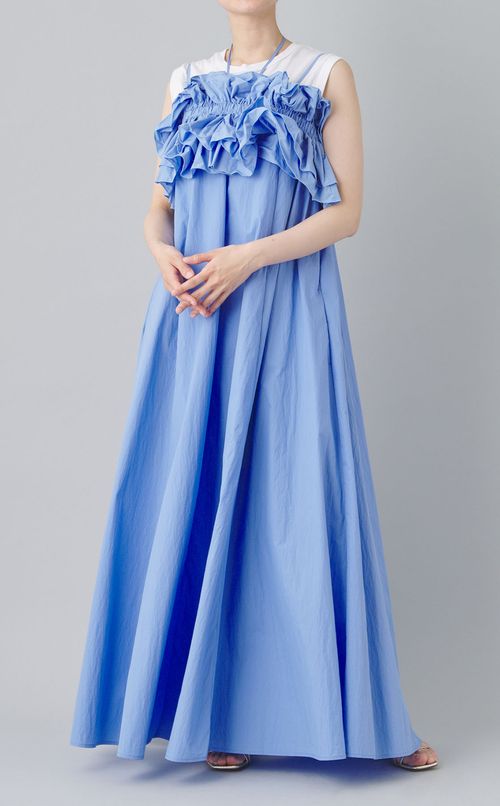 フリルベアマキシドレス