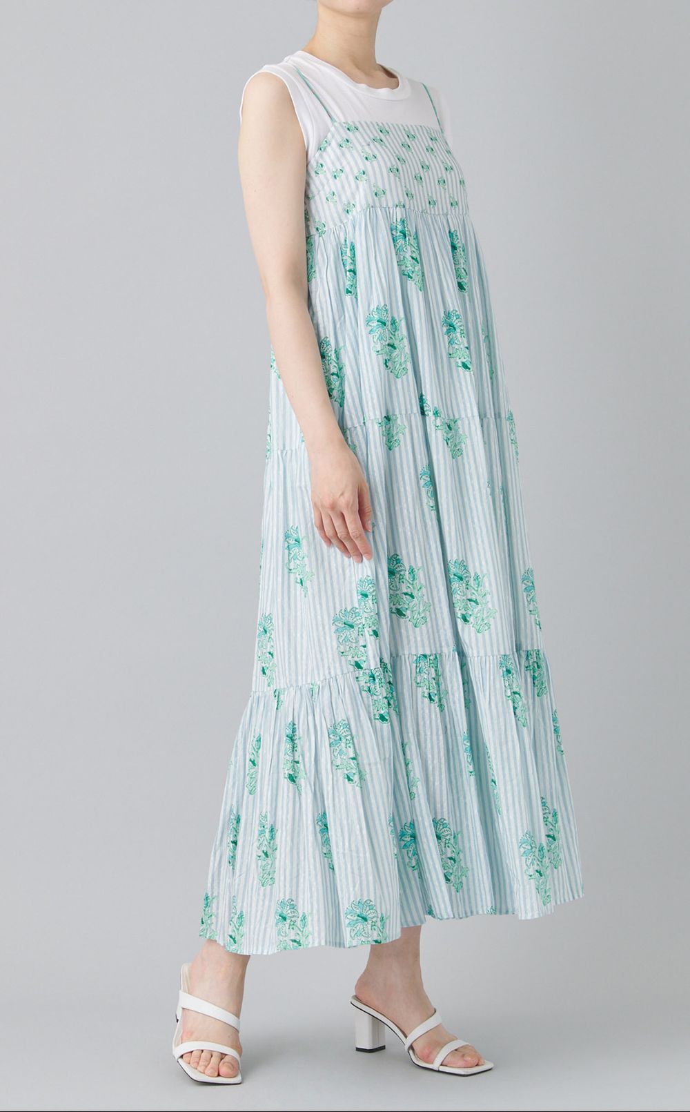 フラワープリントキャミソールドレス