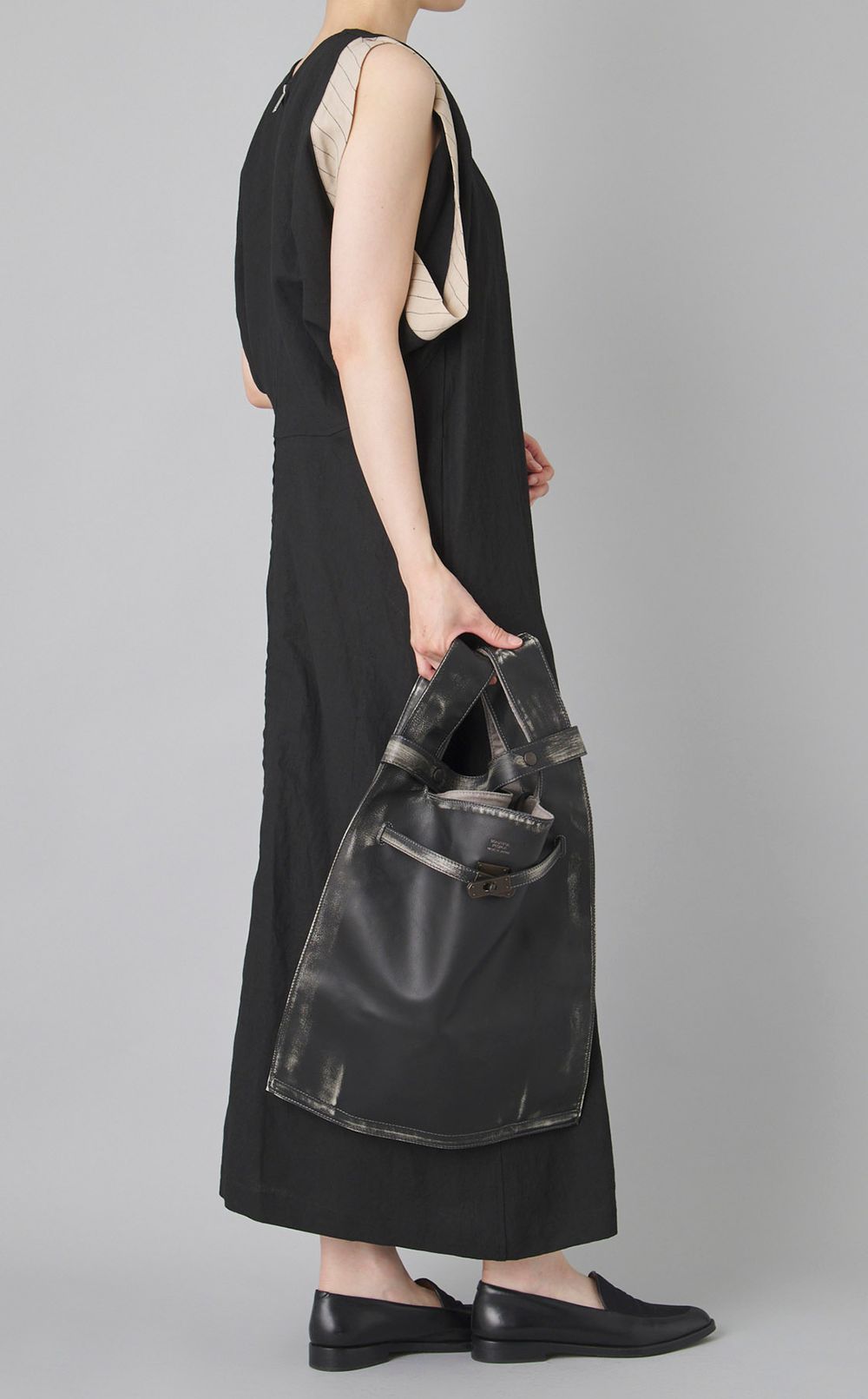 レザーラージマーケットバッグ