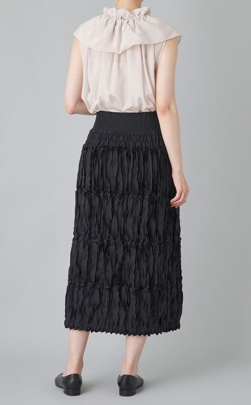 リボンタイフリルブラウス