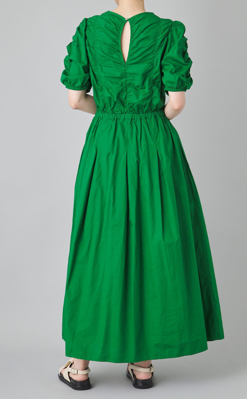 ドビーチェックシャーリングワンピース