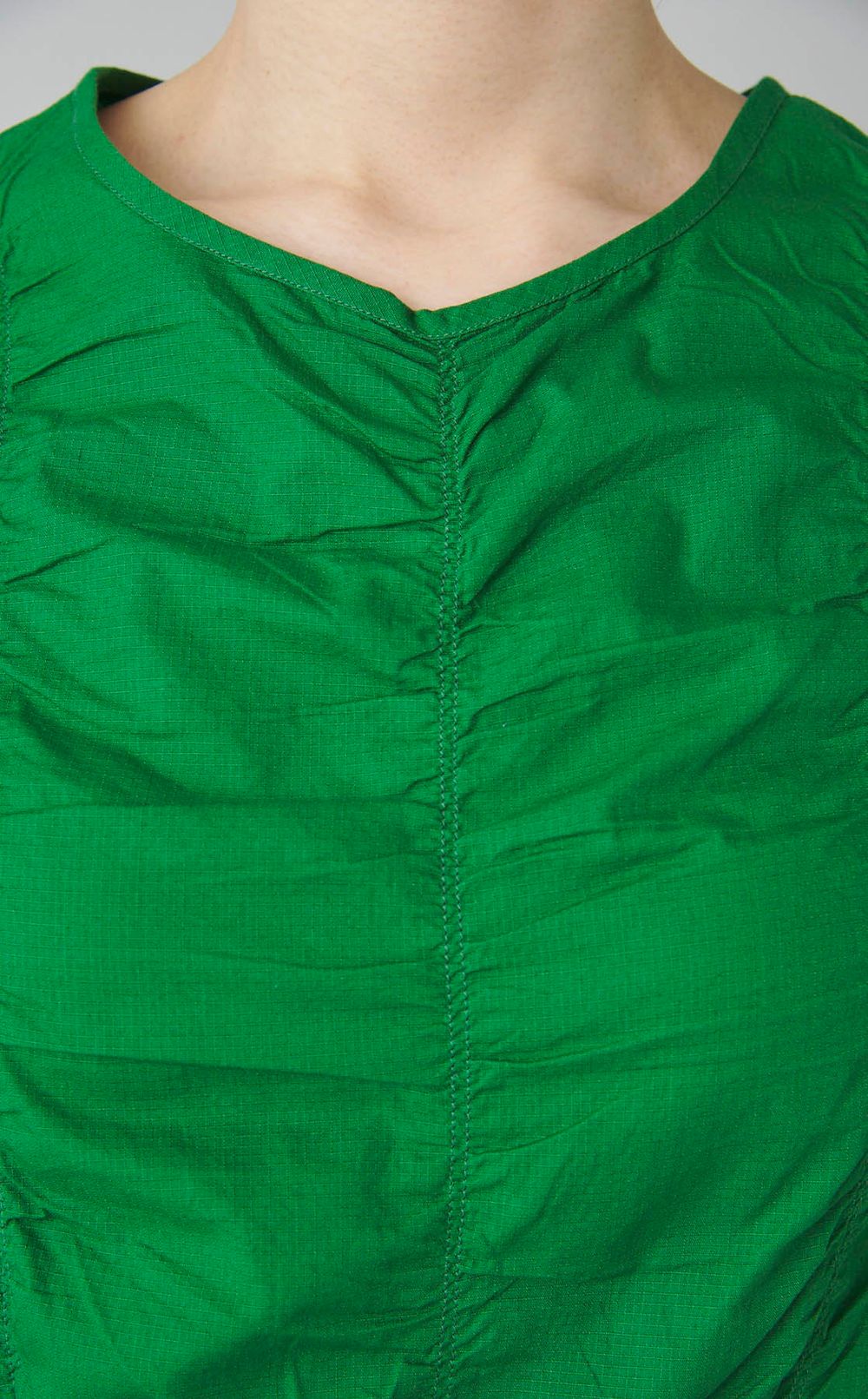 ドビーチェックシャーリングワンピース