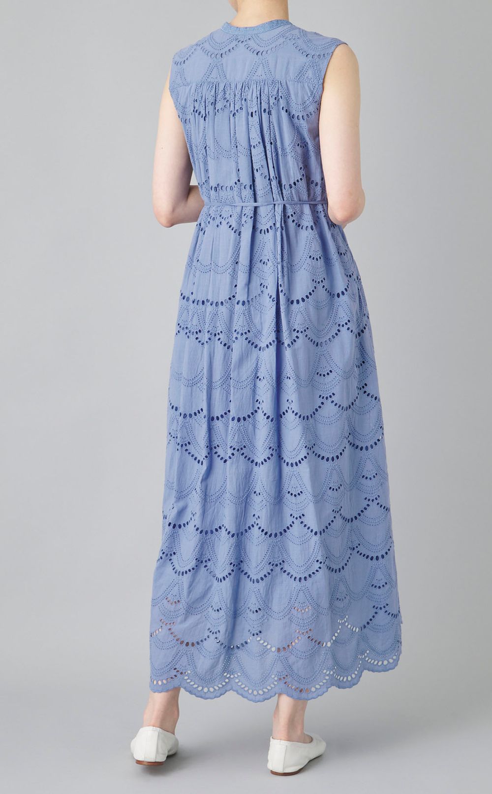 ドットレースノースリーブワンピース