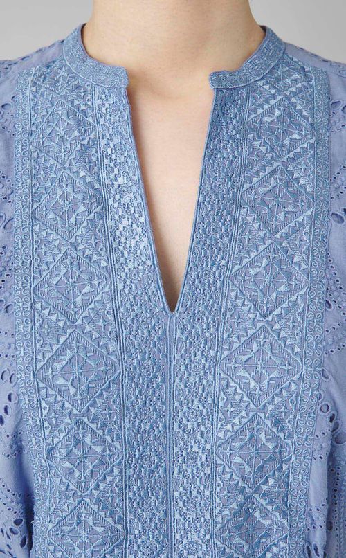 ドットレースノースリーブワンピース