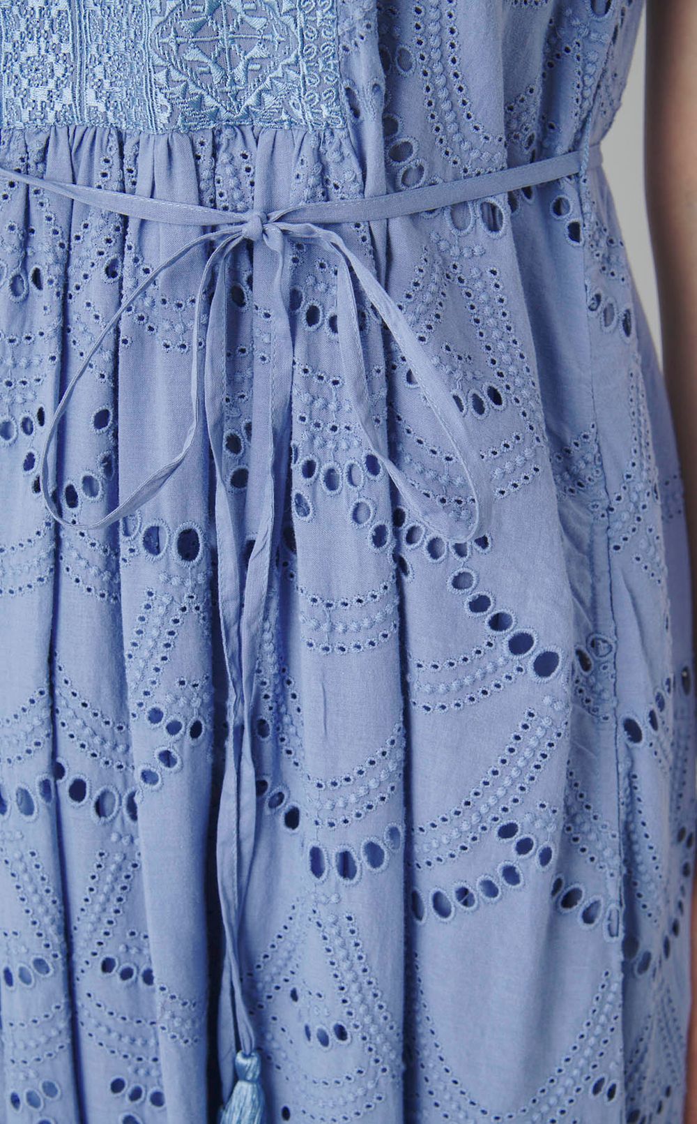 ドットレースノースリーブワンピース